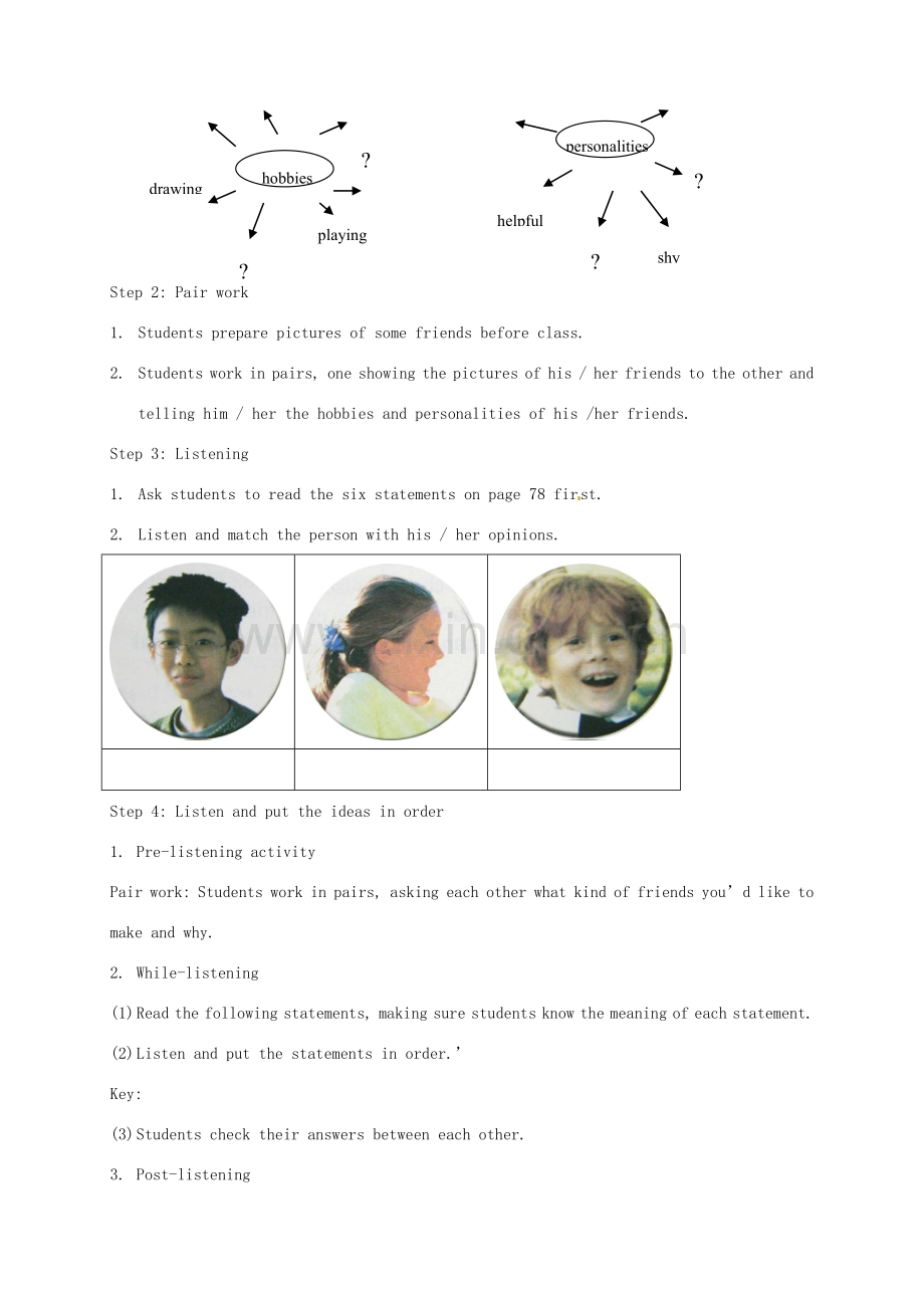 北京市窦店中学九年级英语《Unit 9 ChoicesPart I Listening and Speaking》教案 人教新目标版.doc_第2页