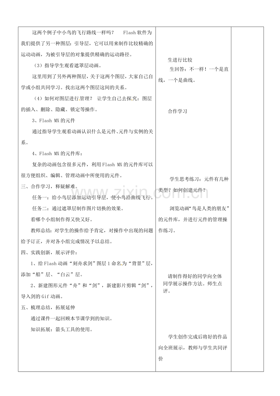山东省郯城三中八年级信息技术《图层和元件》教案 新人教版.doc_第2页