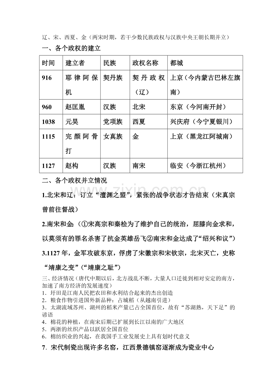 辽、宋、西夏、金.doc_第1页