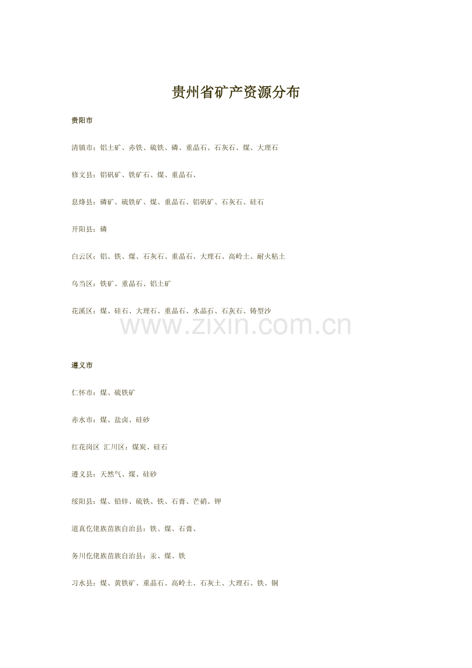 贵州矿产资源分布.doc_第1页