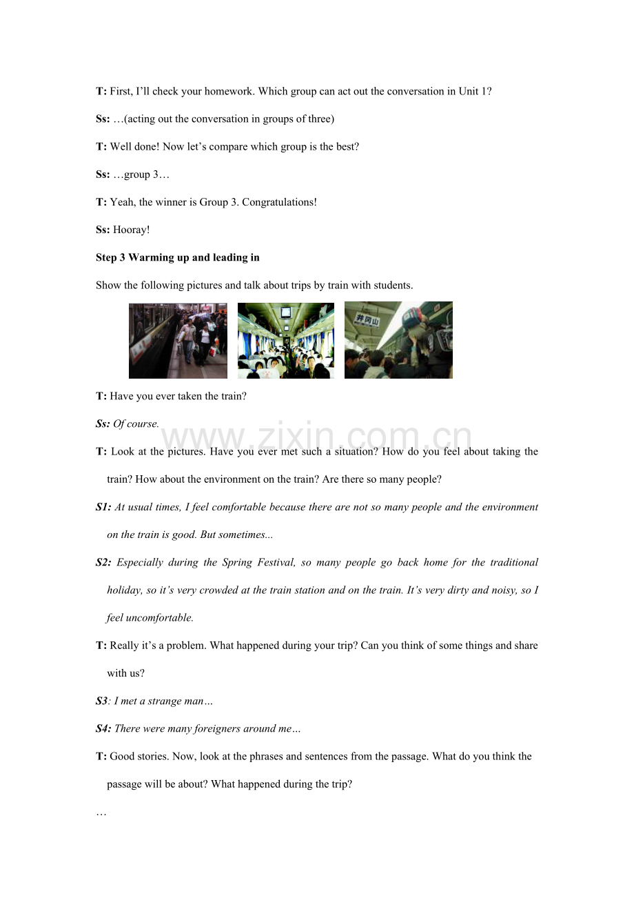 九年级英语下：Module 1 unit 2 you’re sitting in my seat教案外研版.doc_第2页