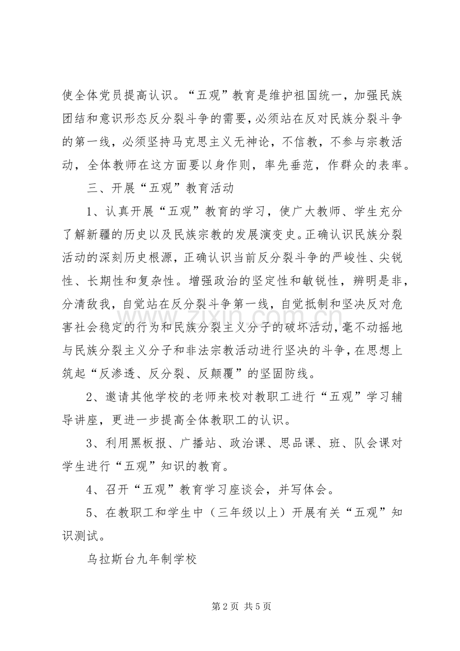乌市103中学马克思主义五观教育学习计划(总结)_1 .docx_第2页