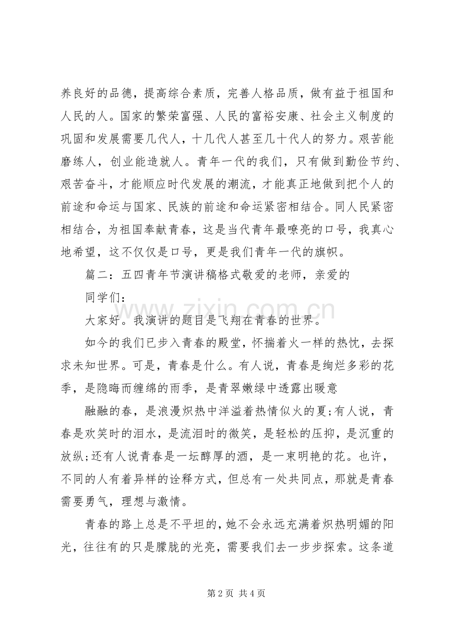 五四青年节演讲稿范文格式.docx_第2页