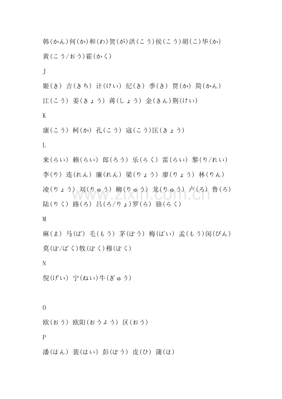 姓氏日语发音.doc_第2页