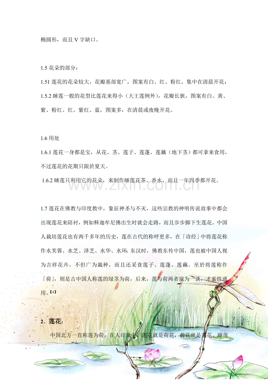 莲花和睡莲的区别.doc_第2页