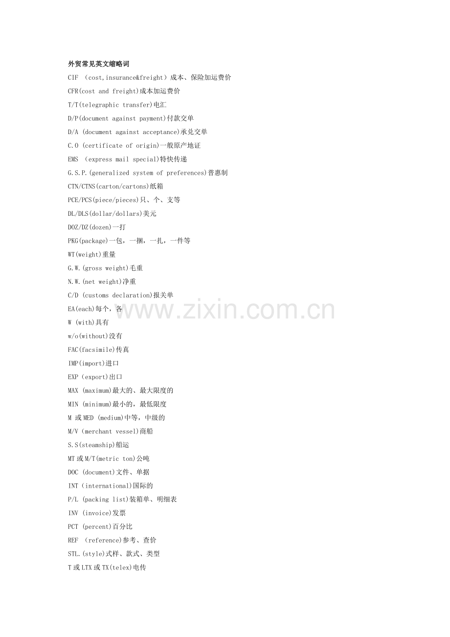 外贸缩略语.doc_第1页