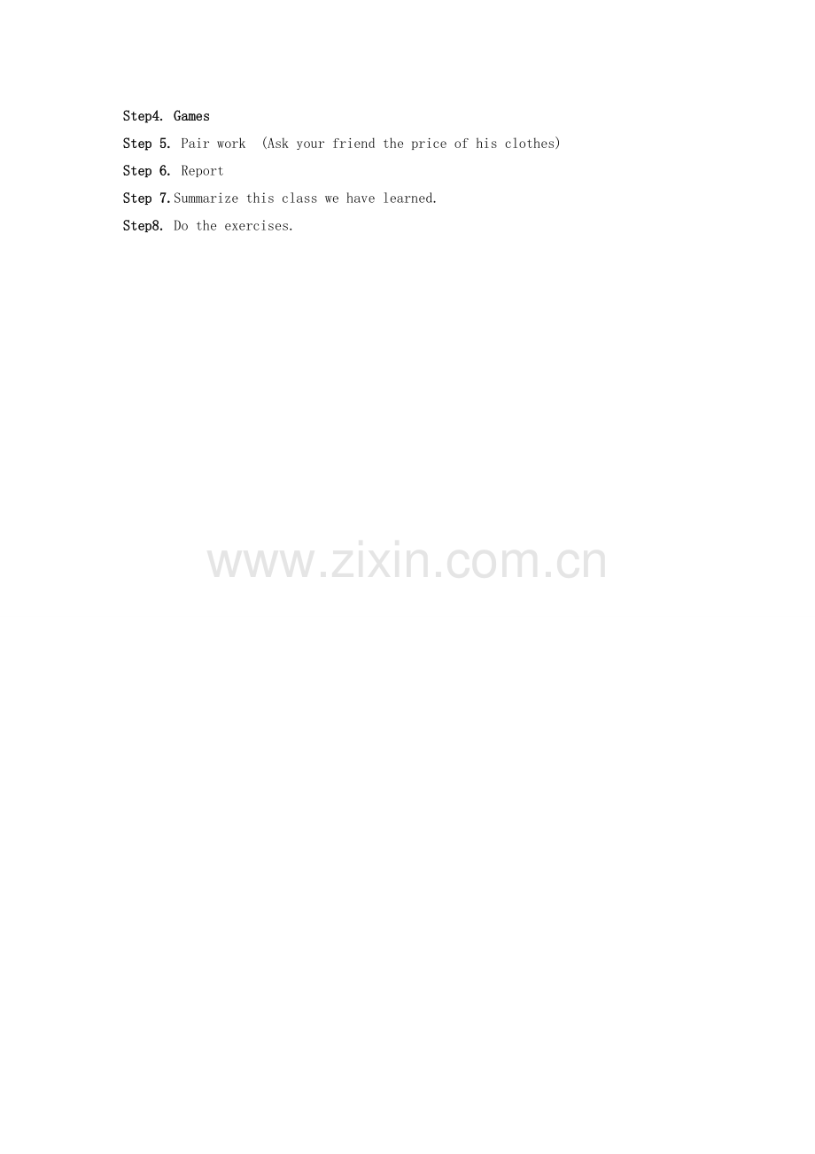 七年级英语上册 Unit7 How much are these pants_ 教案 人教新目标版.doc_第2页