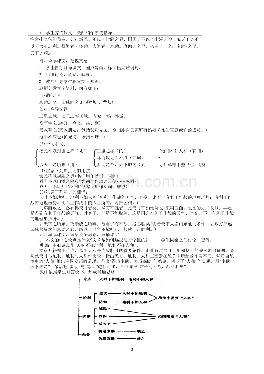 九年级下册语文教案18、《孟子》两章.doc_第2页
