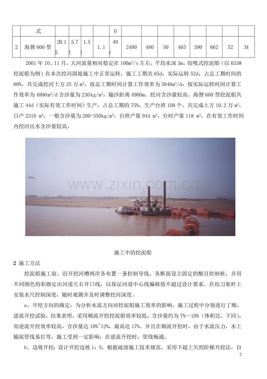 绞吸式挖泥船在黄河下游挖河疏浚中的应用.doc_第2页