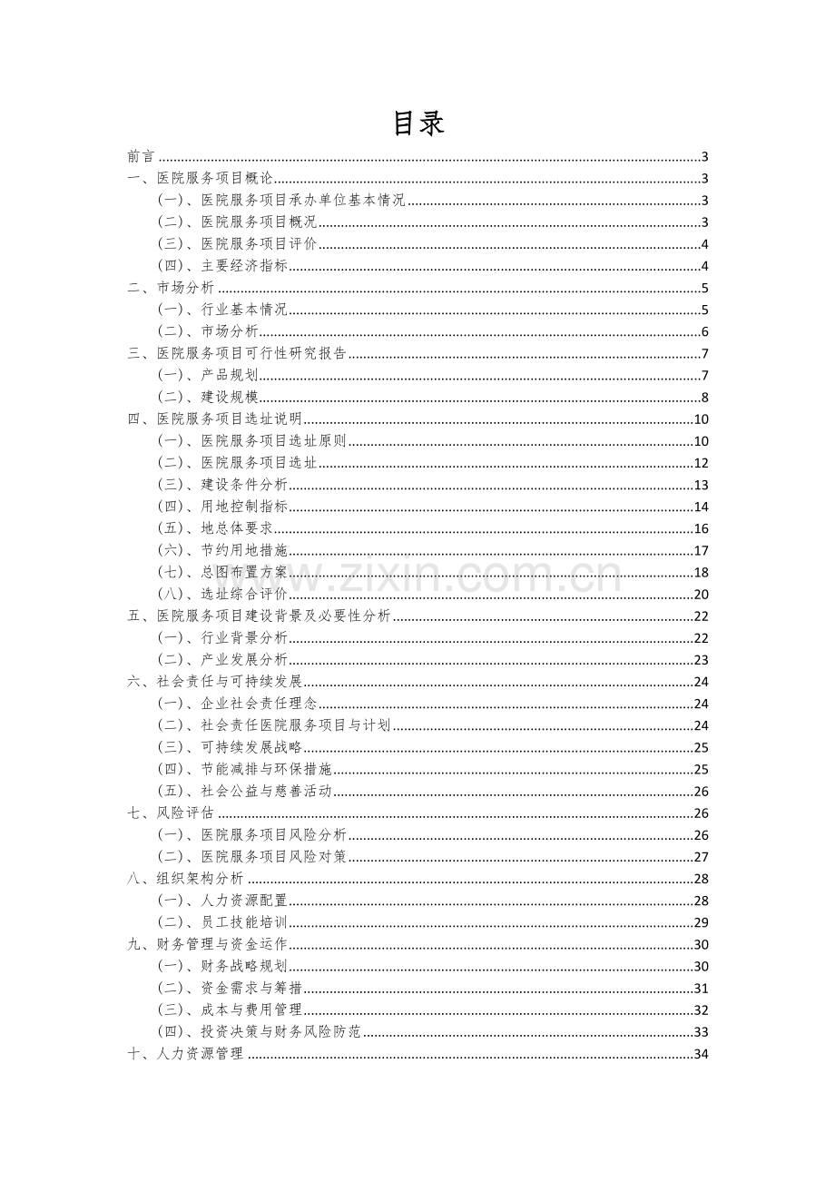 医院服务项目可行性研究报告.docx_第2页