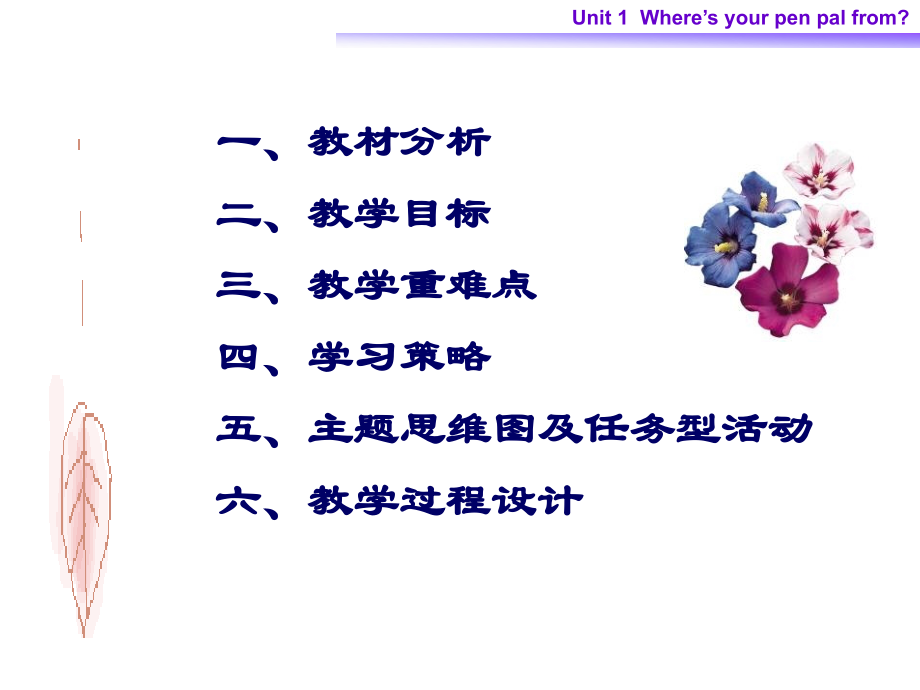 七年级英语Where is your pen pal from课件 新课标 人教版 课件.ppt_第1页