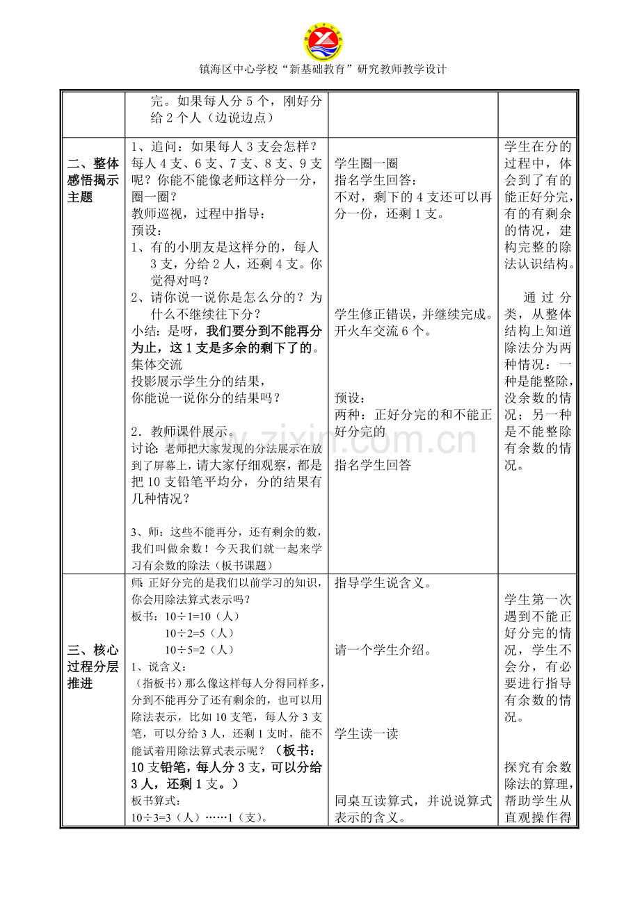 小学数学人教2011课标版二年级有余数的除法镇海区中心学校钱盛.doc_第2页