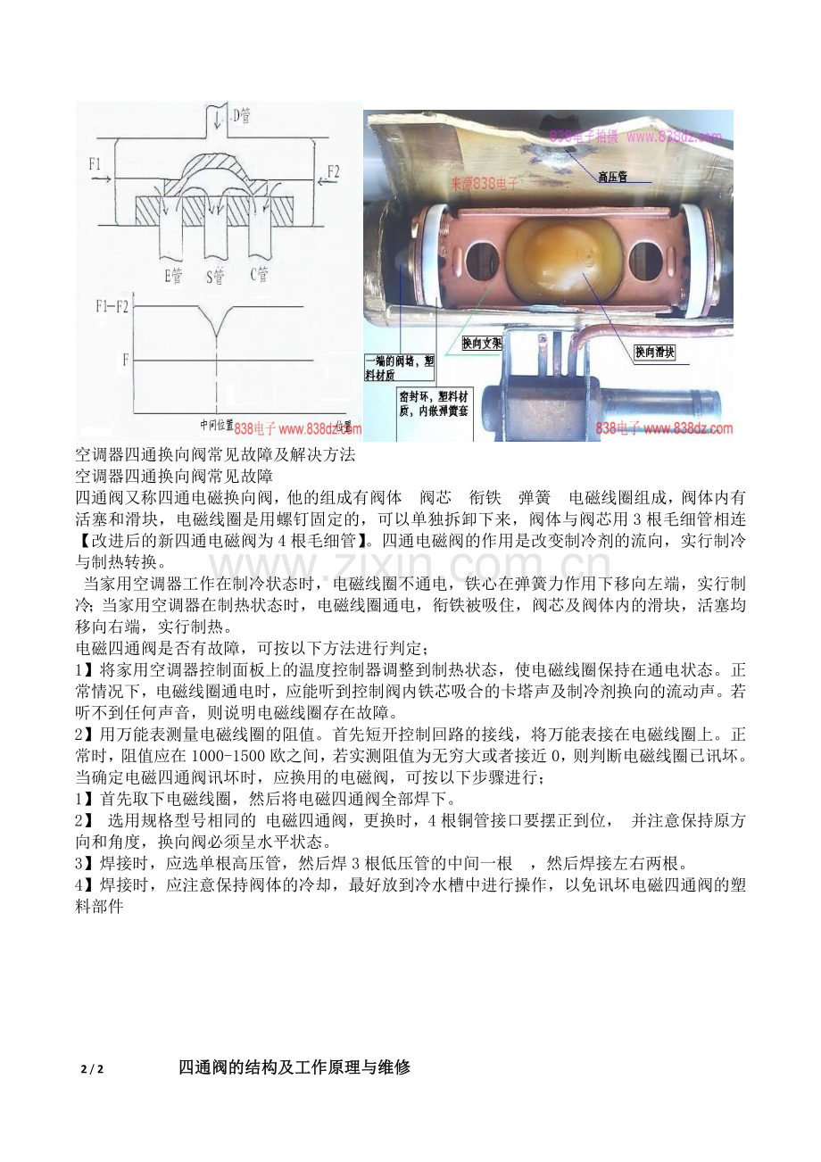 四通阀的结构及工作原理与维修.doc_第2页