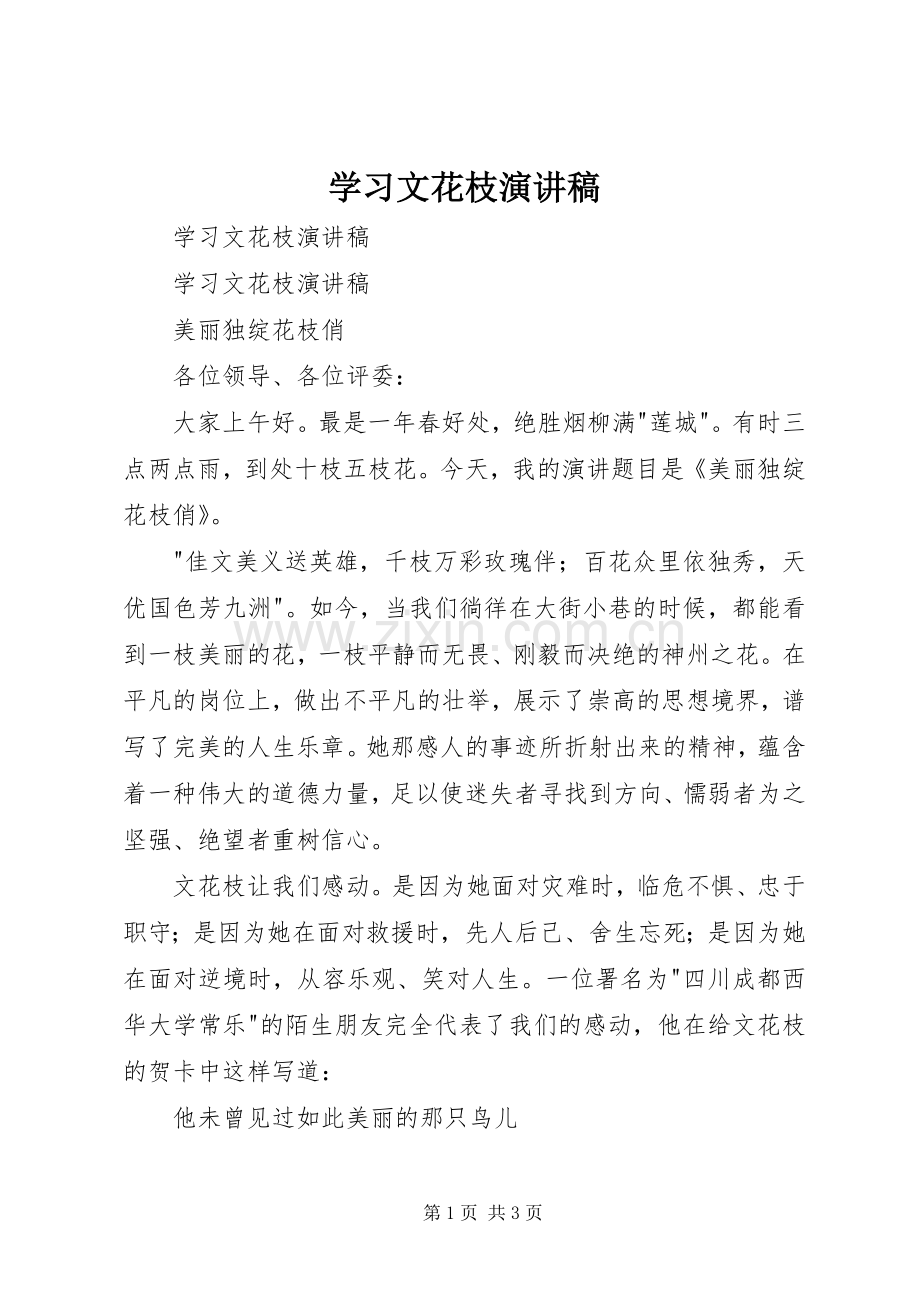 学习文花枝演讲.docx_第1页