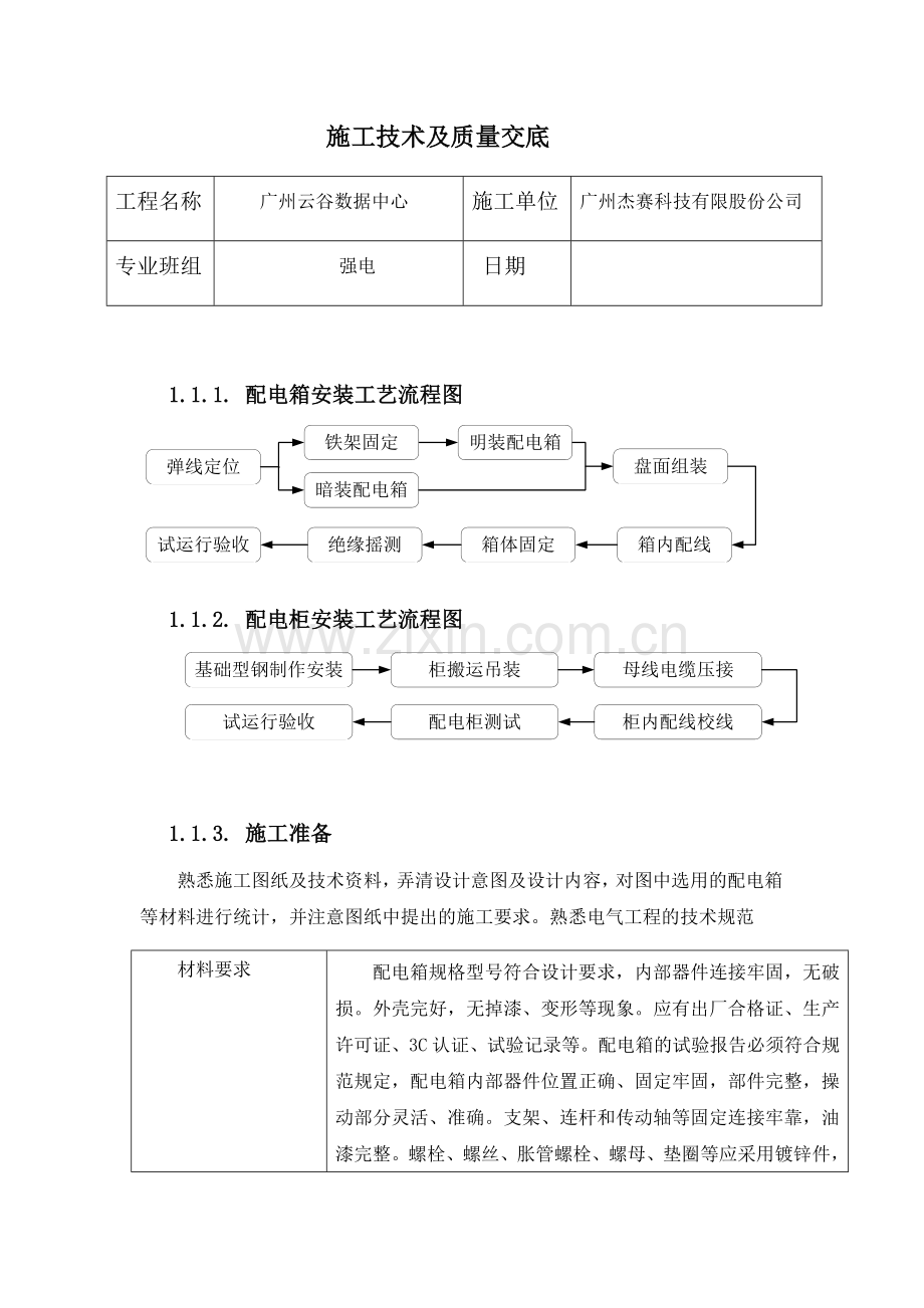 强电施工技术及质量交底.docx_第1页