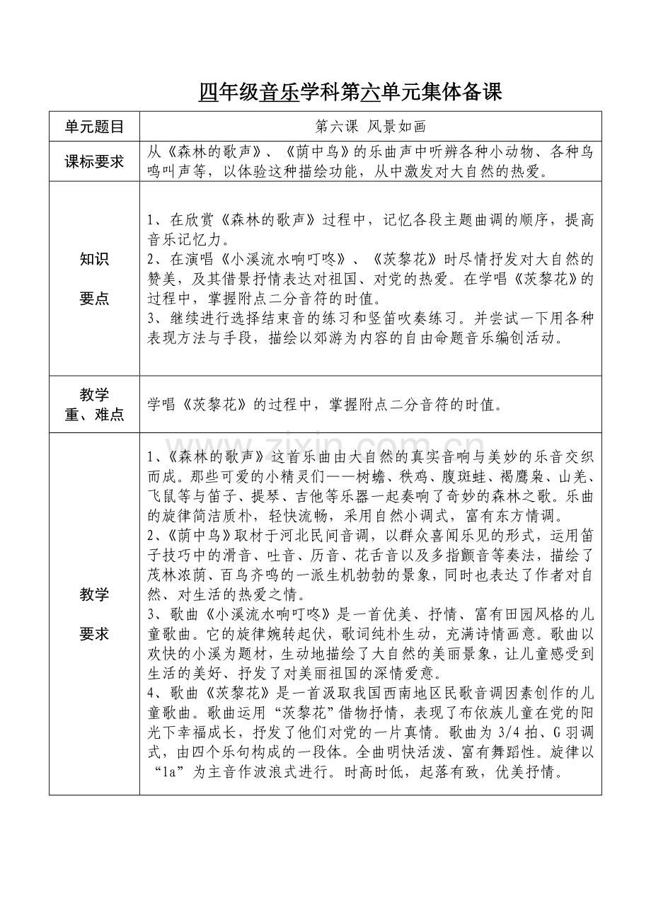 四年音乐学科第五、六单元集体备课.doc_第2页
