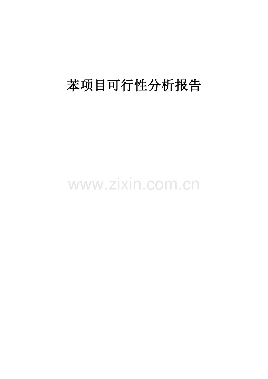 苯项目可行性分析报告.docx_第1页