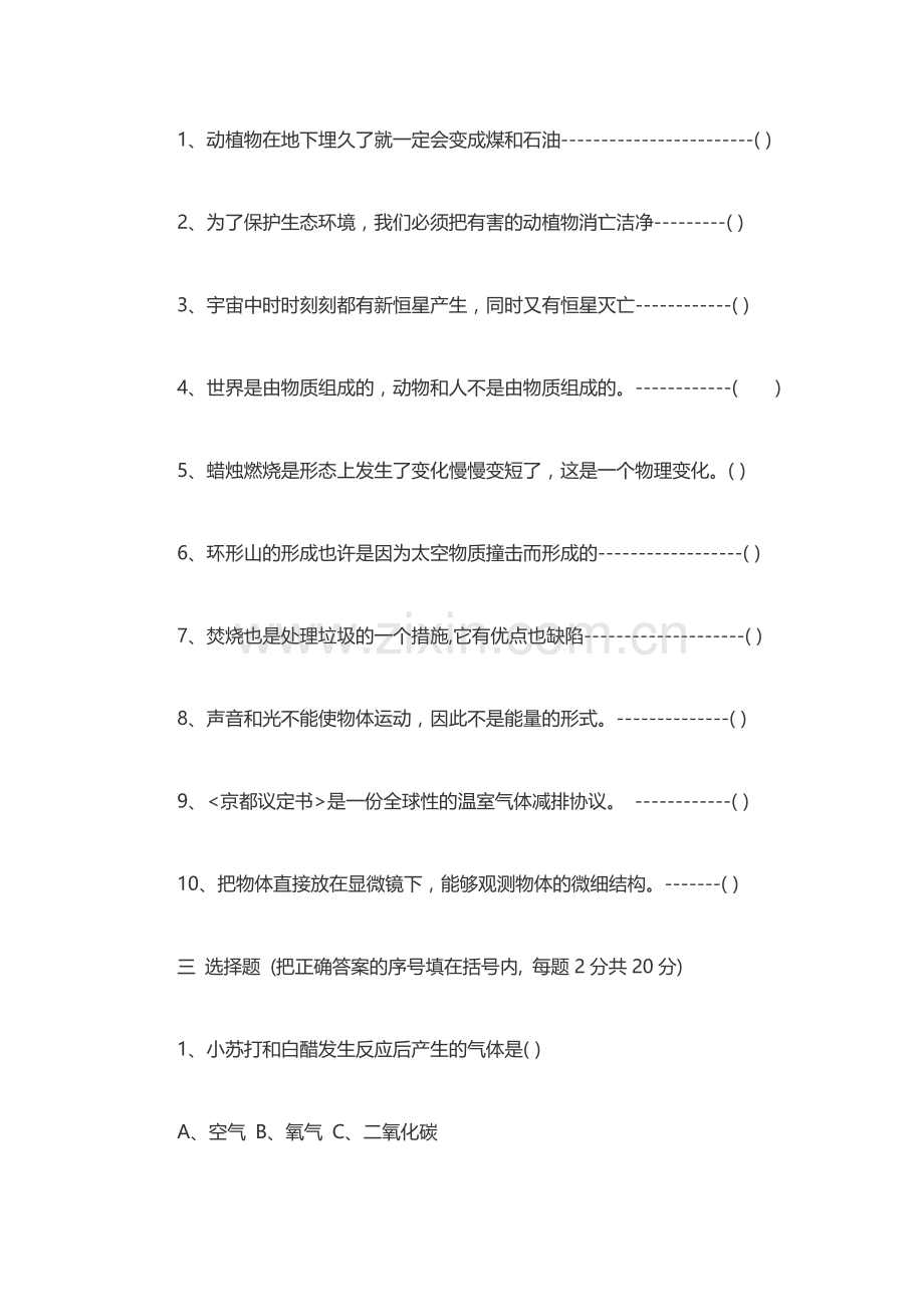 2024年小学科学教师招聘考试模拟试题及参考答案.doc_第2页