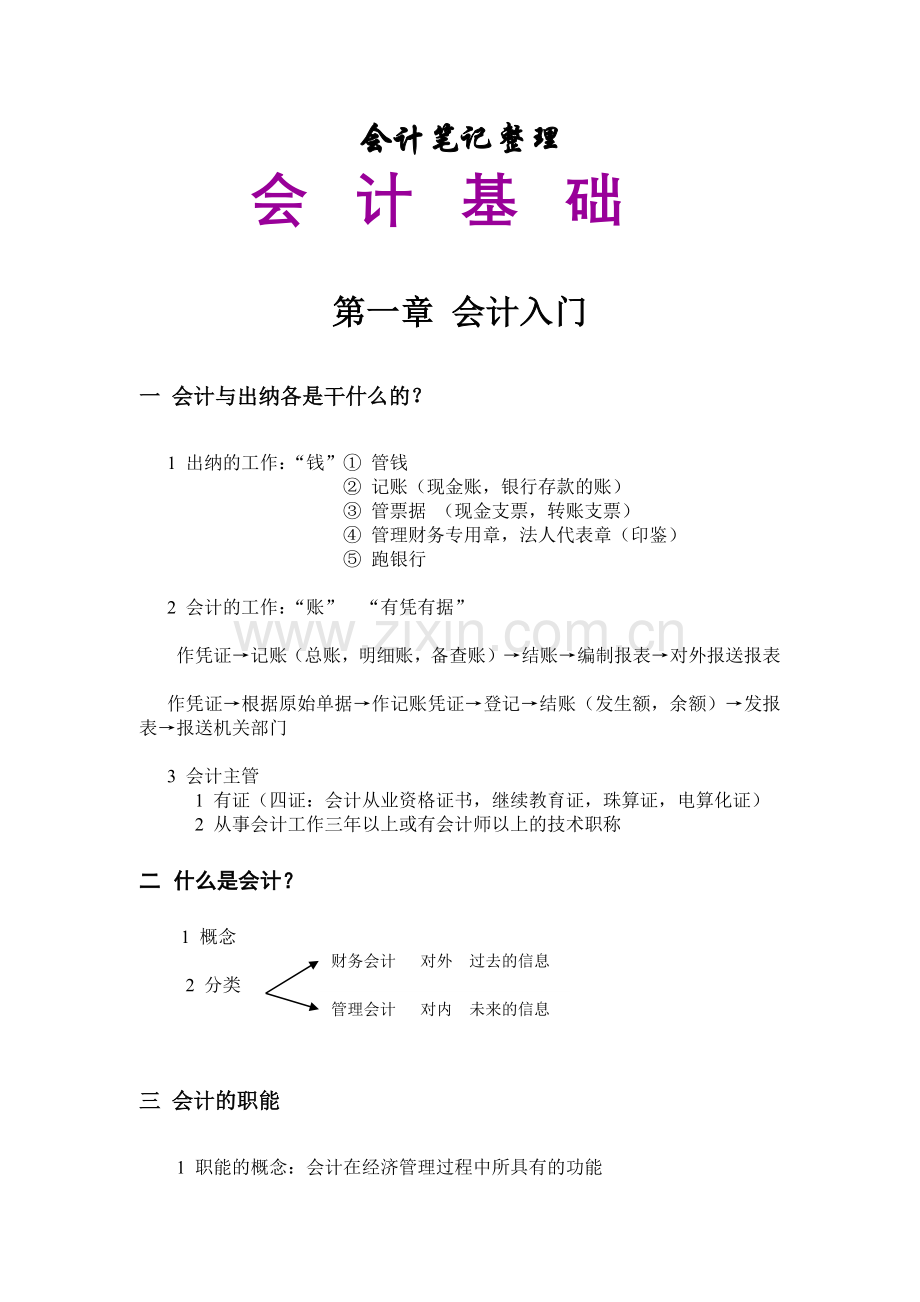 财务会计与管理知识分析整理笔记.docx_第1页