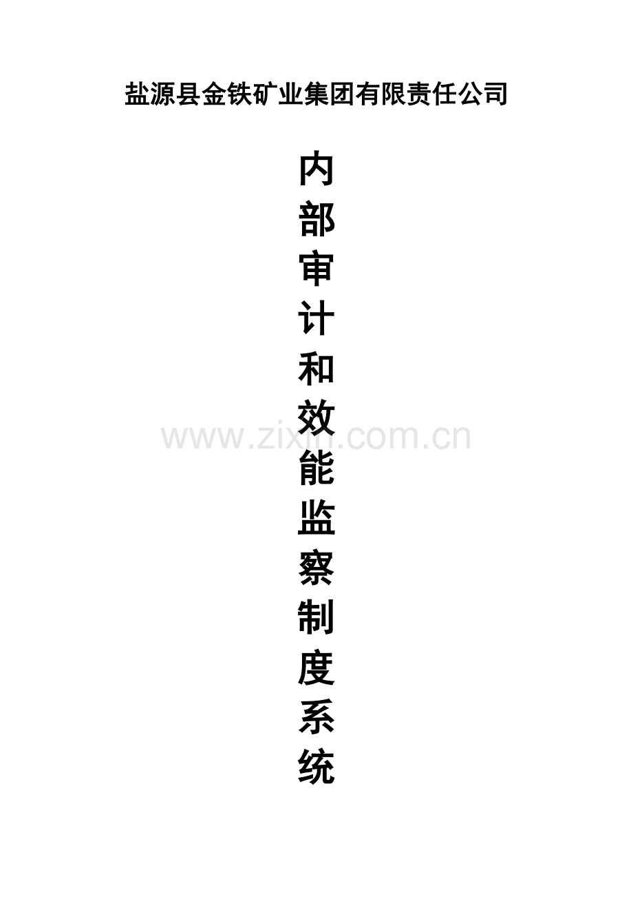 集团公司内部审计和效能监察制度.docx_第1页