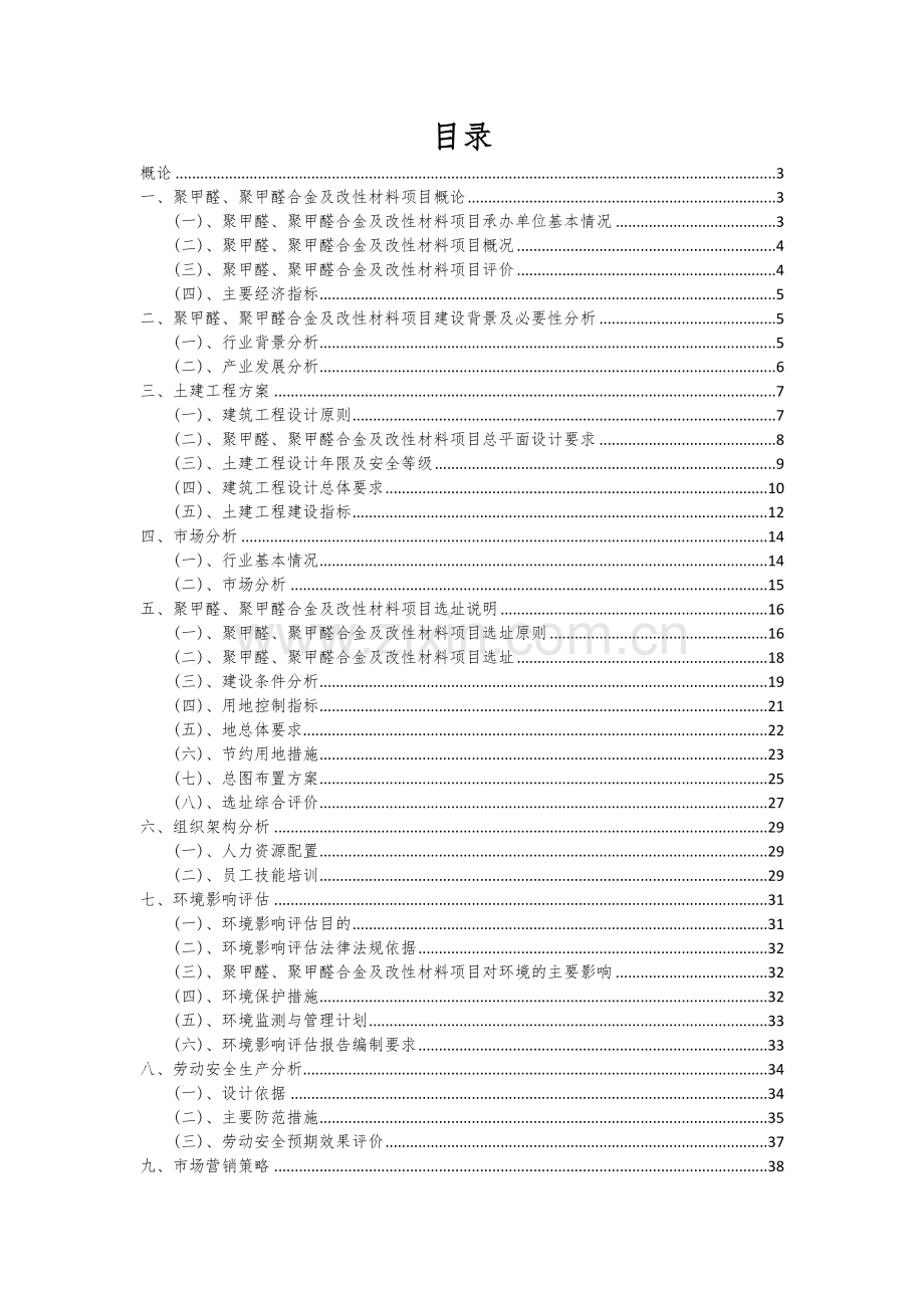 聚甲醛、聚甲醛合金及改性材料项目可行性研究报告.docx_第2页