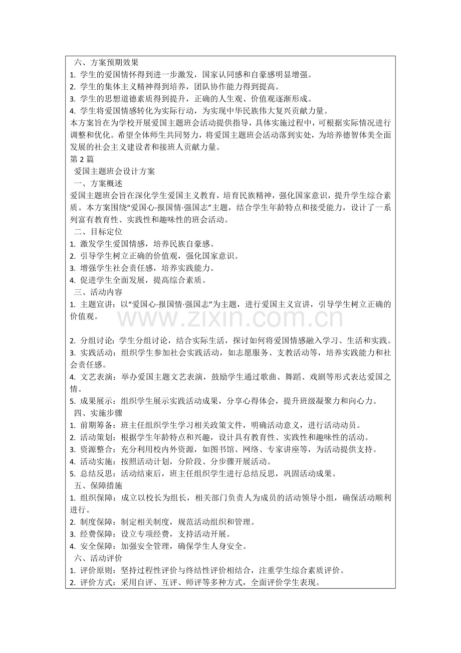 爱国主题班会设计方案.docx_第2页