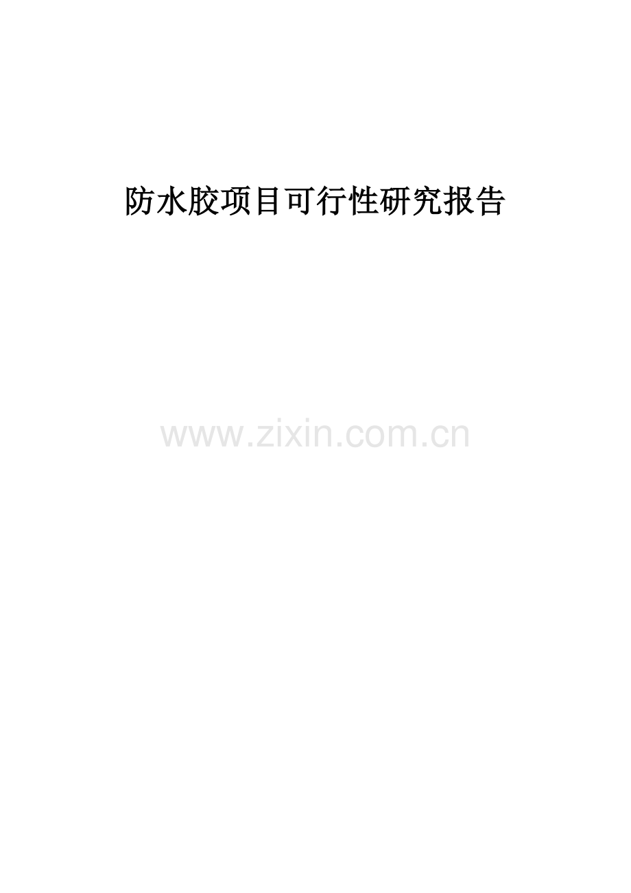 防水胶项目可行性研究报告.docx_第1页