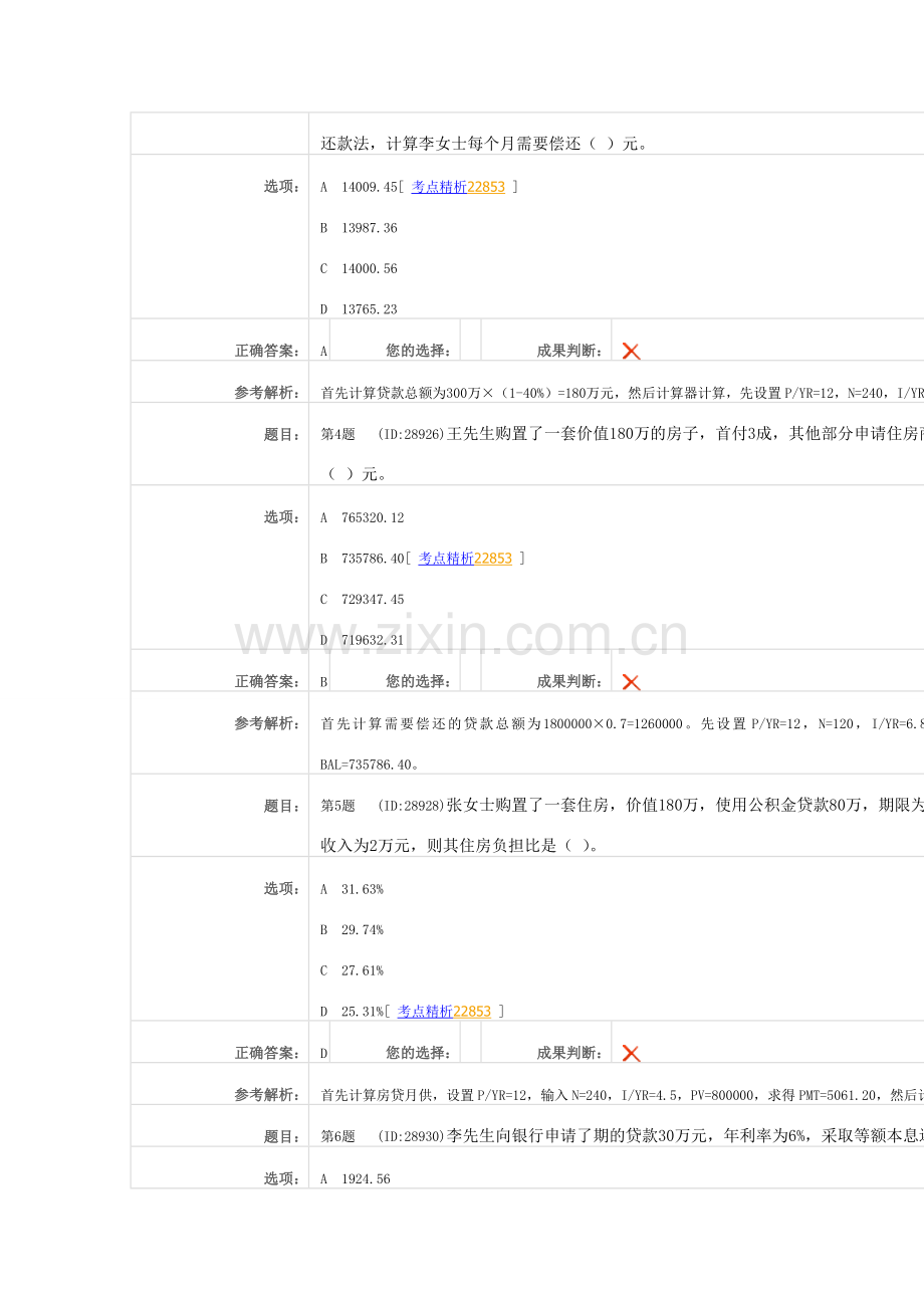 2024年理财规划师试题及答案二级专业消费支出规划测试题二第五版教材.doc_第2页