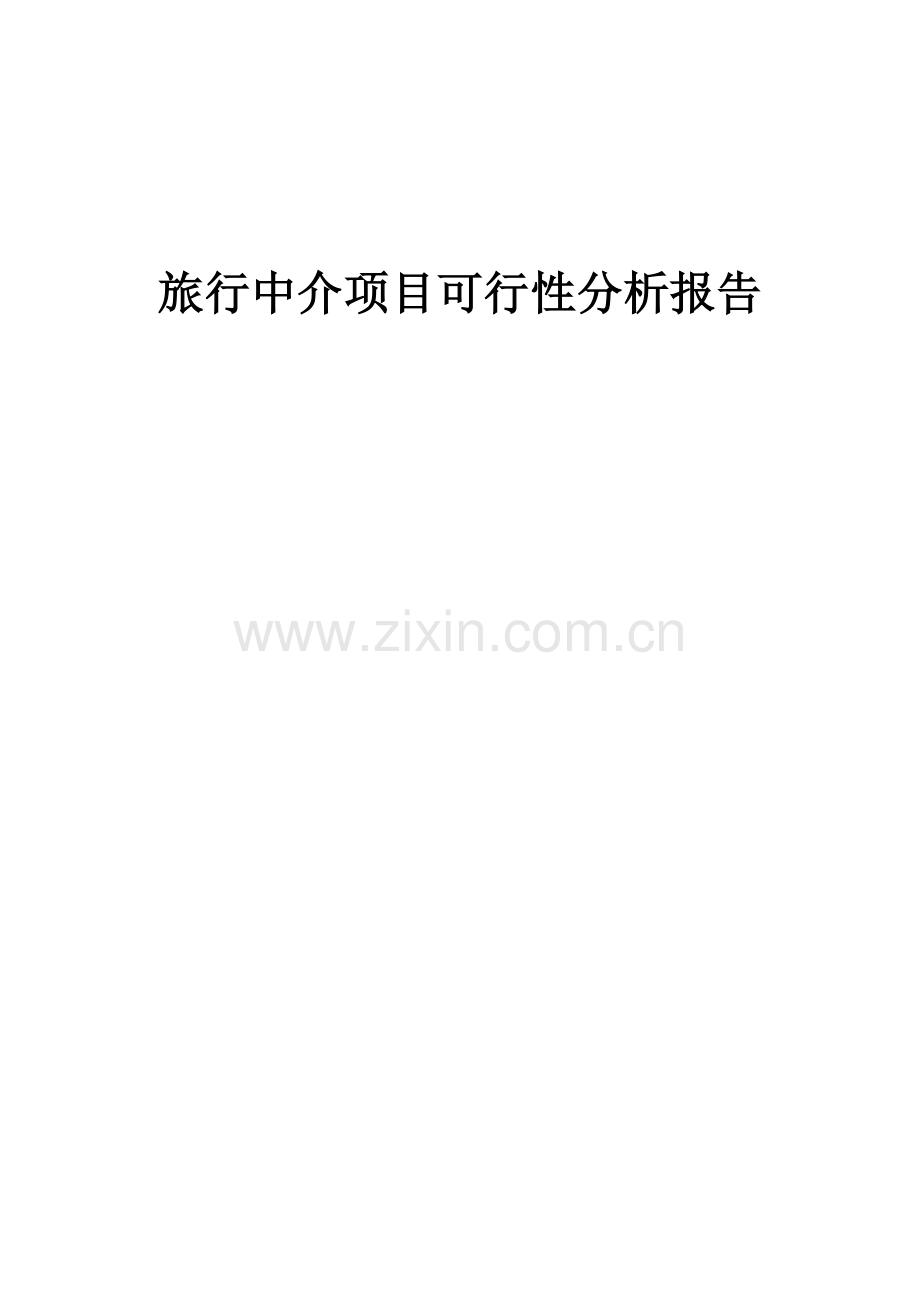 旅行中介项目可行性分析报告.docx_第1页
