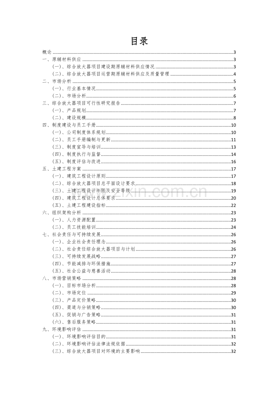 综合放大器项目创业计划书.docx_第2页