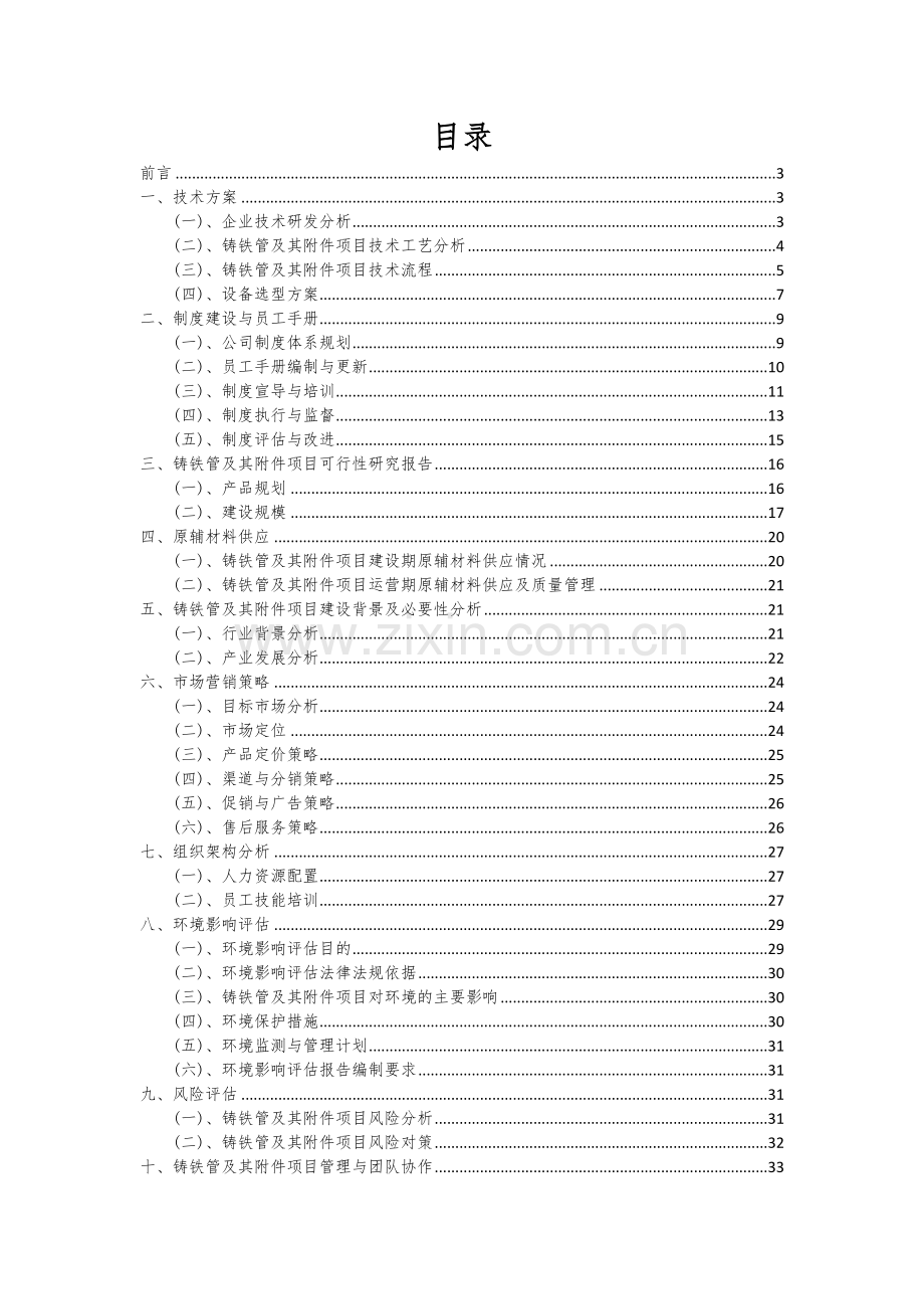 铸铁管及其项目可行性分析报告.docx_第2页