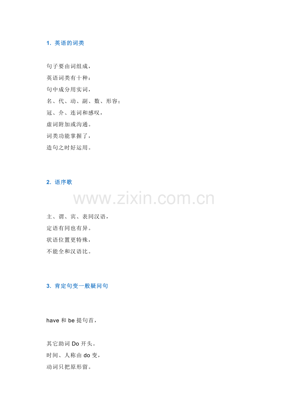 21首顺口溜学会小学英语全部语法知识.docx_第1页