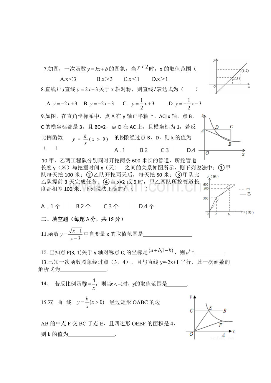 《函数及其图像》试卷.doc_第2页