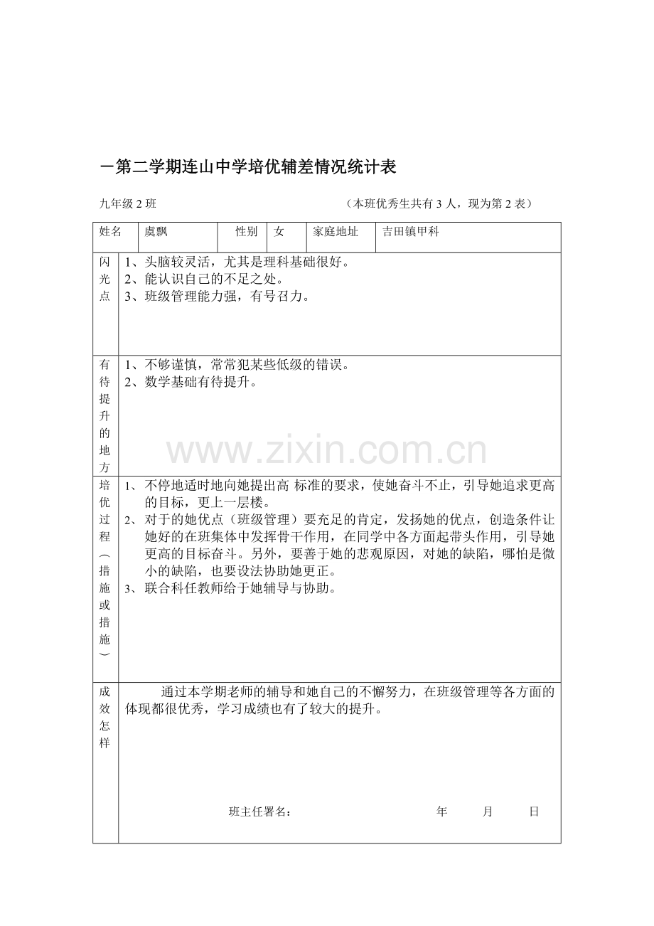 学生辅导情况表.doc_第2页