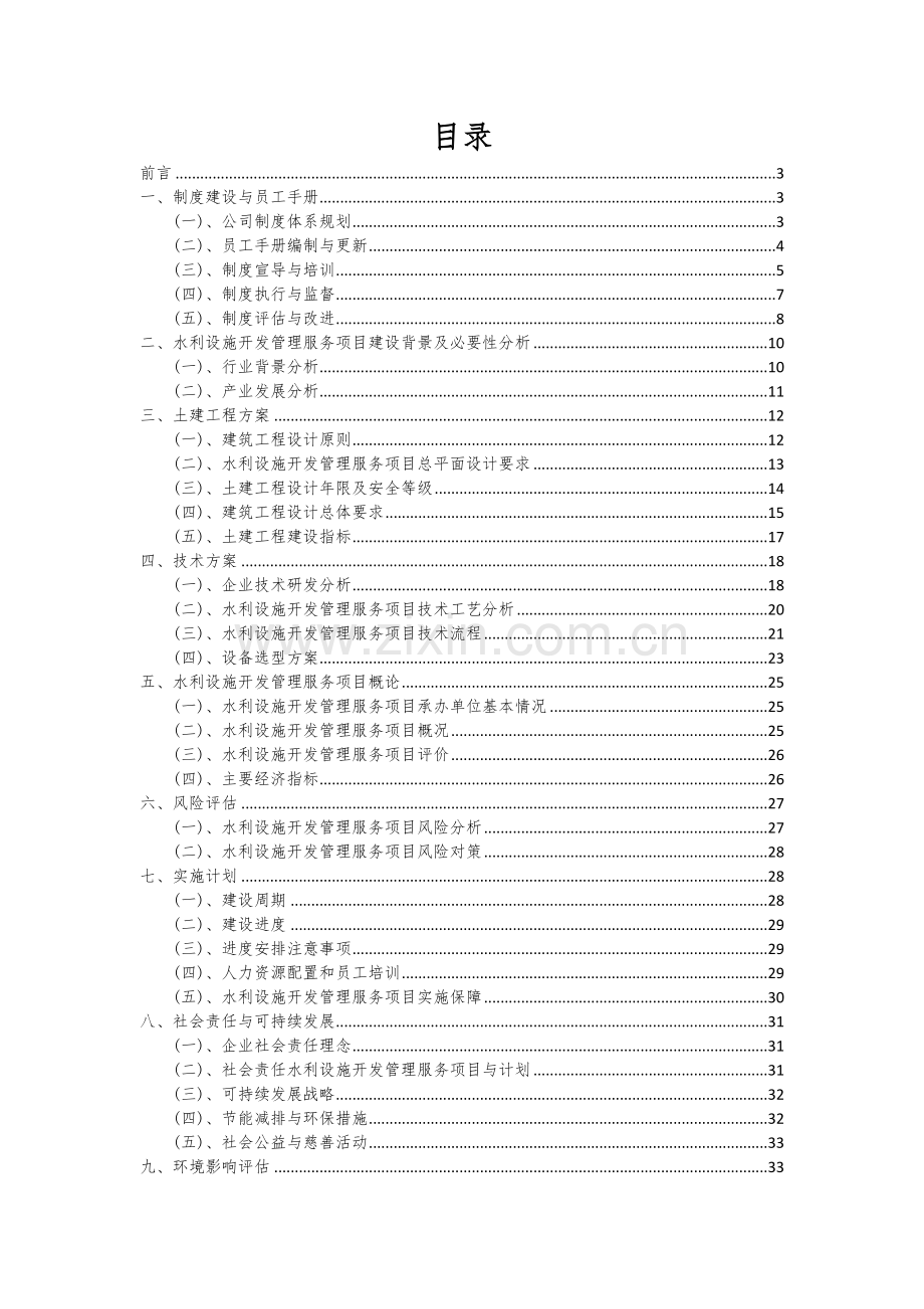 水利设施开发管理服务项目可行性分析报告.docx_第2页