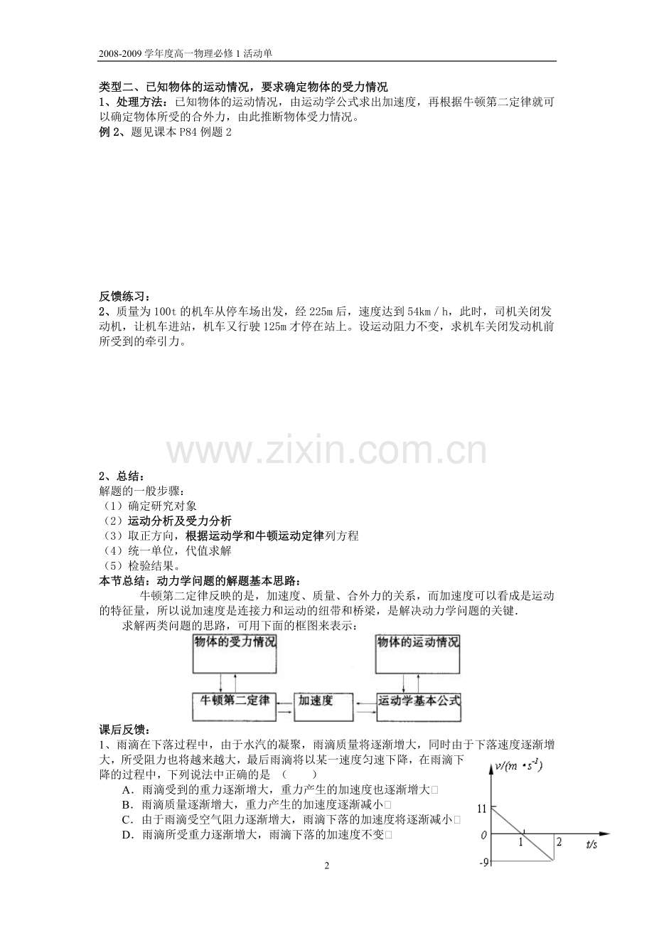 §4.6牛顿运动定律的应用(一).doc_第2页