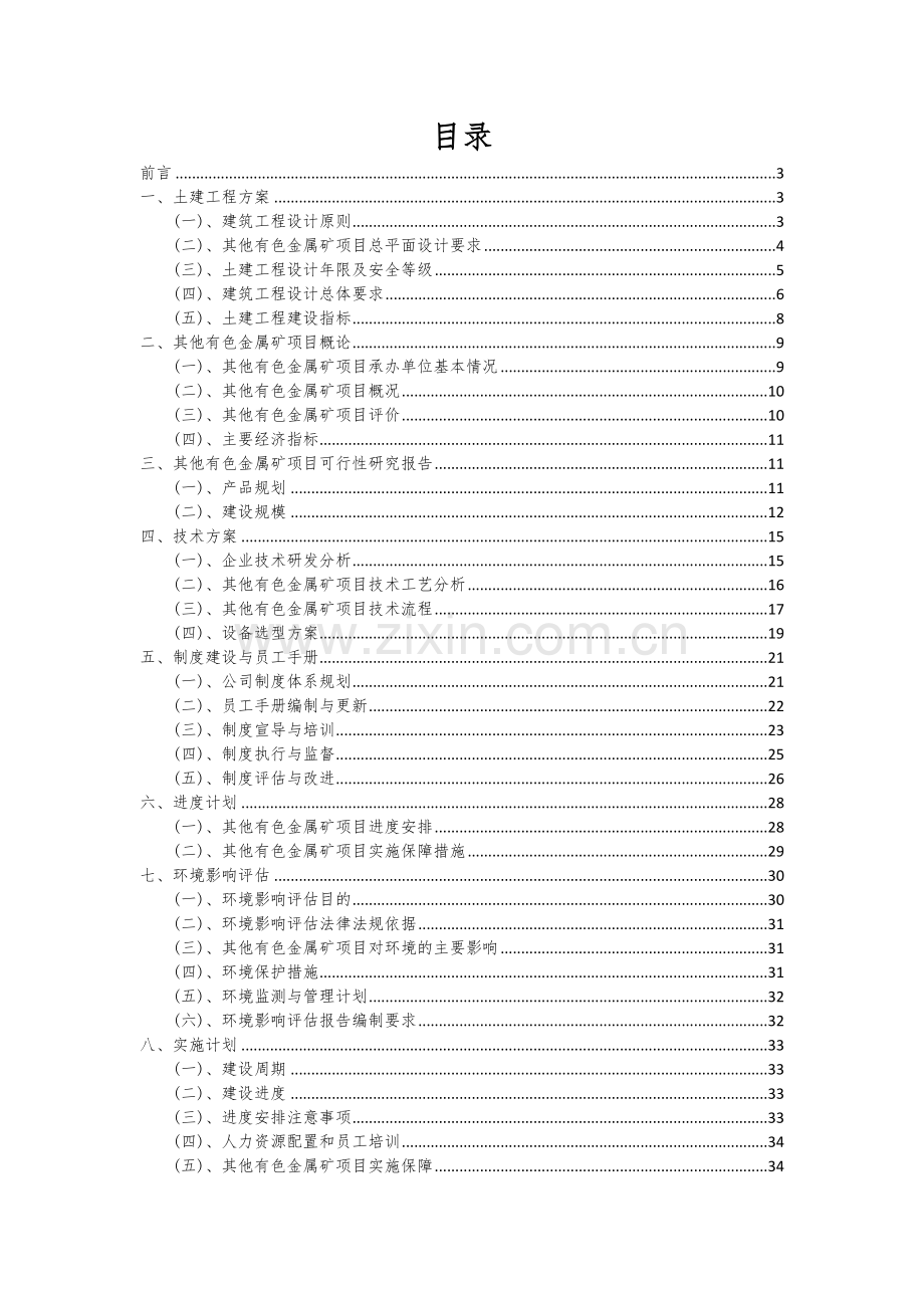2024年其他有色金属矿项目投资分析及可行性报告.docx_第2页