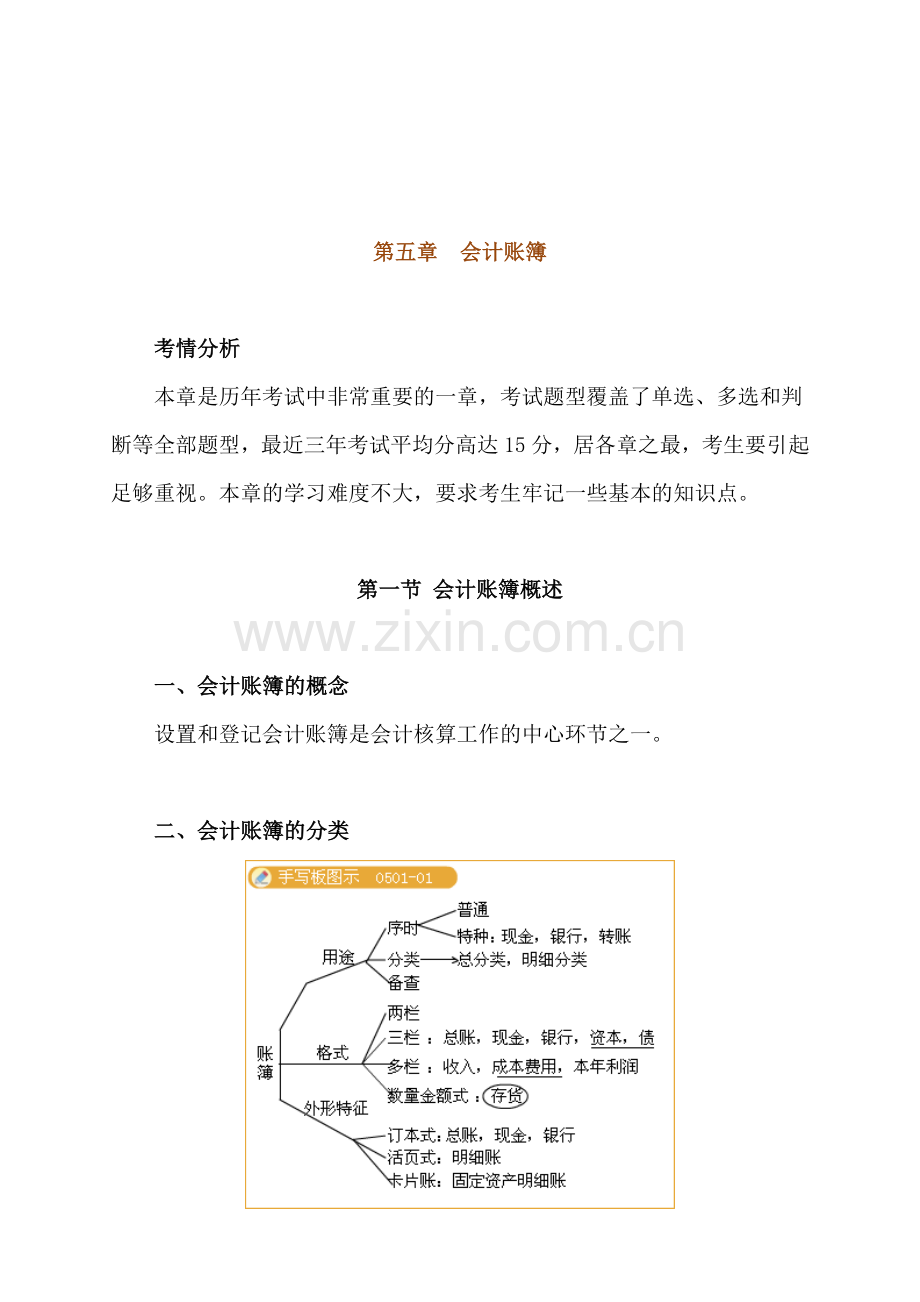 会计账簿的内容、格式与登记方法.docx_第1页