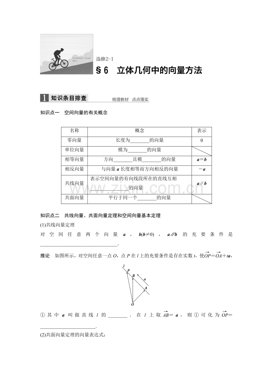 2018版浙江《学业水平考试》数学-知识清单与冲A训练28立体几何中的向量方法.docx_第1页
