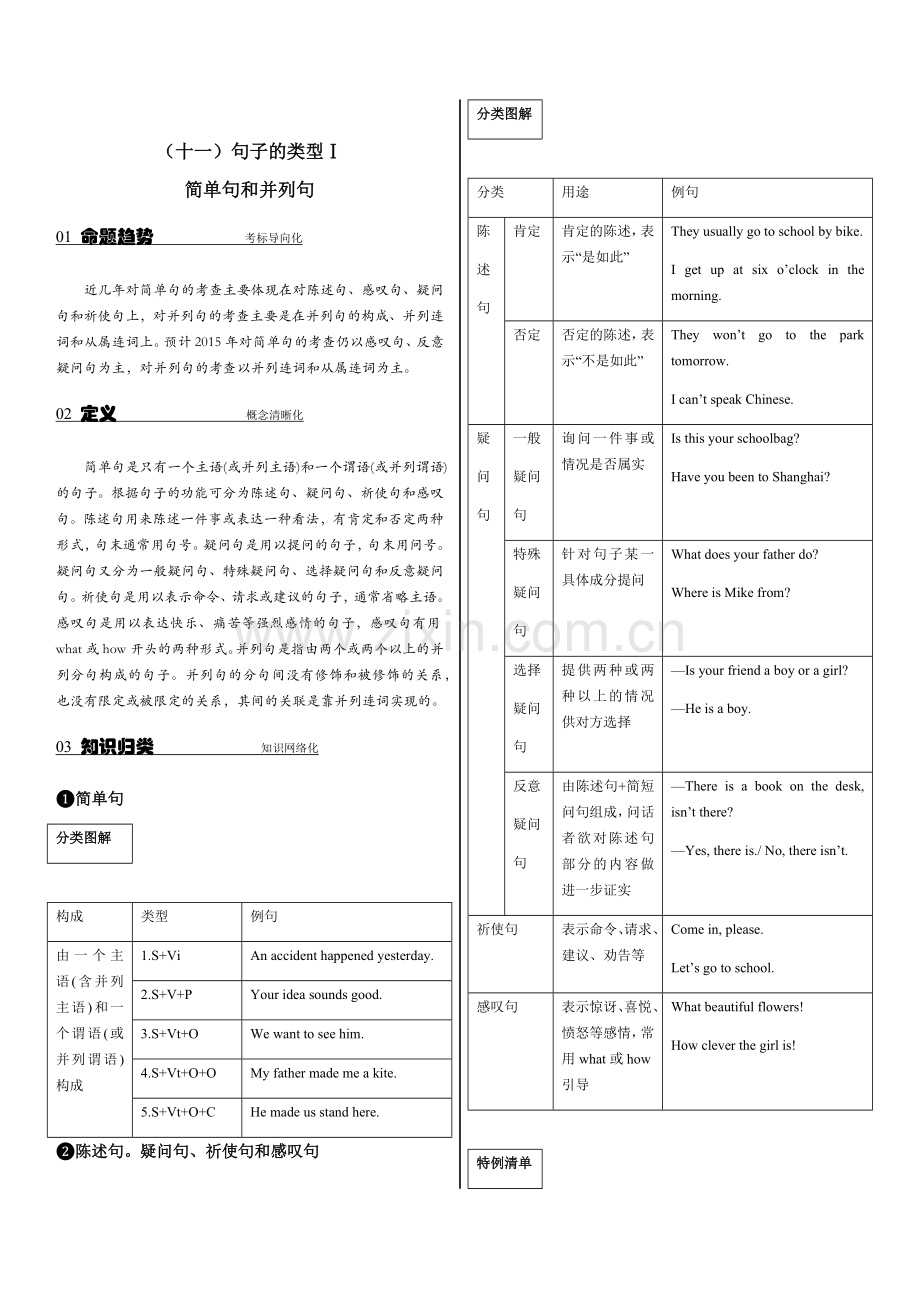 （十一）句子的类型Ⅰ简单句和并列句.docx_第1页
