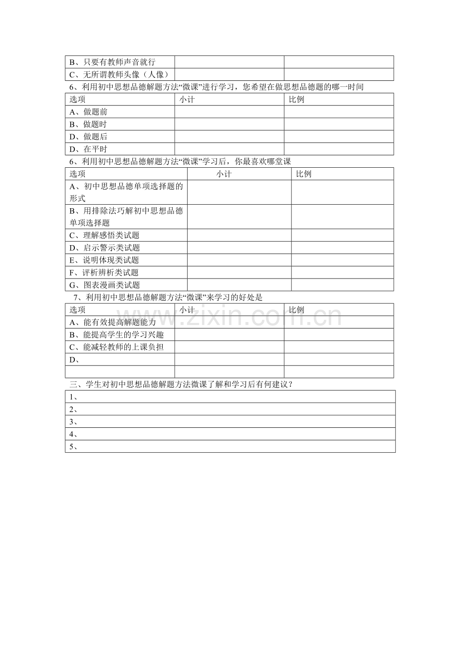 初中问卷调查分析表.doc_第2页