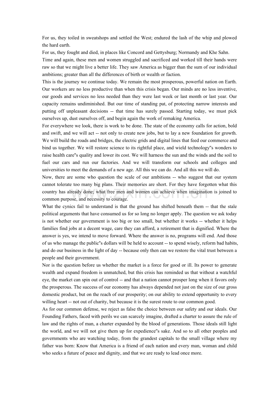 奥巴马就职演说全文.doc_第2页