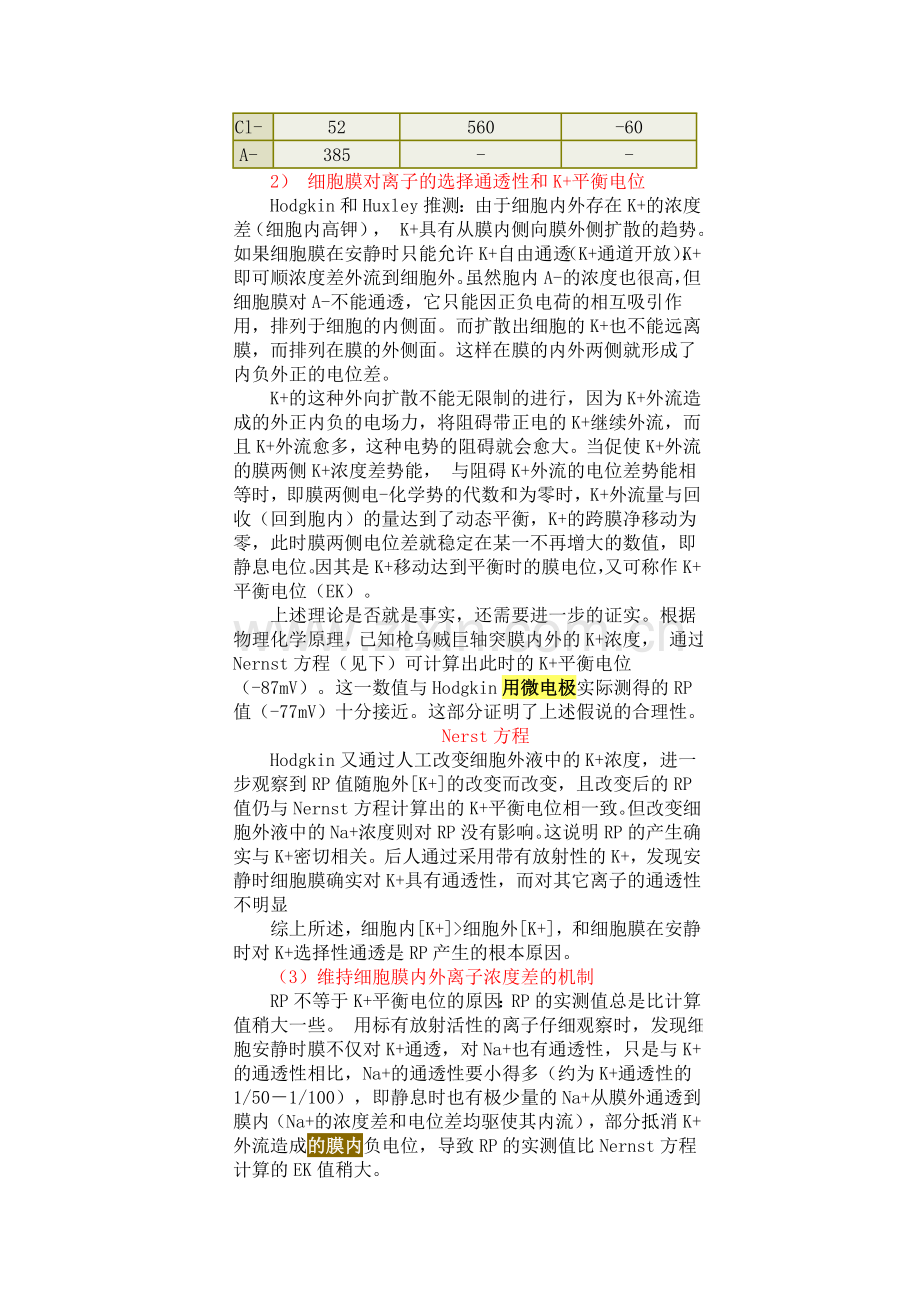 静息电位及动作电位的形成原理.doc_第2页