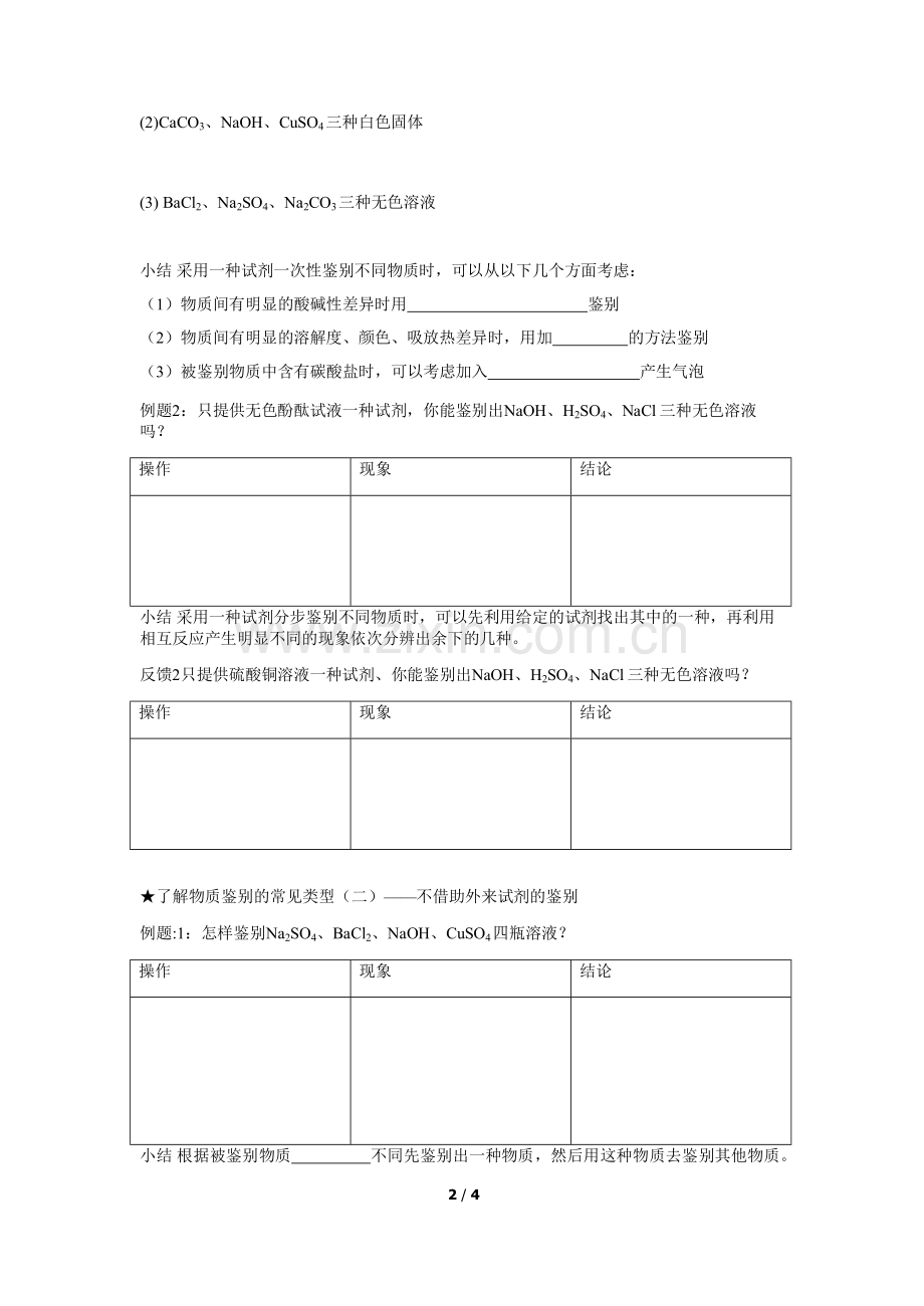 物质的鉴别专题复习.doc_第2页