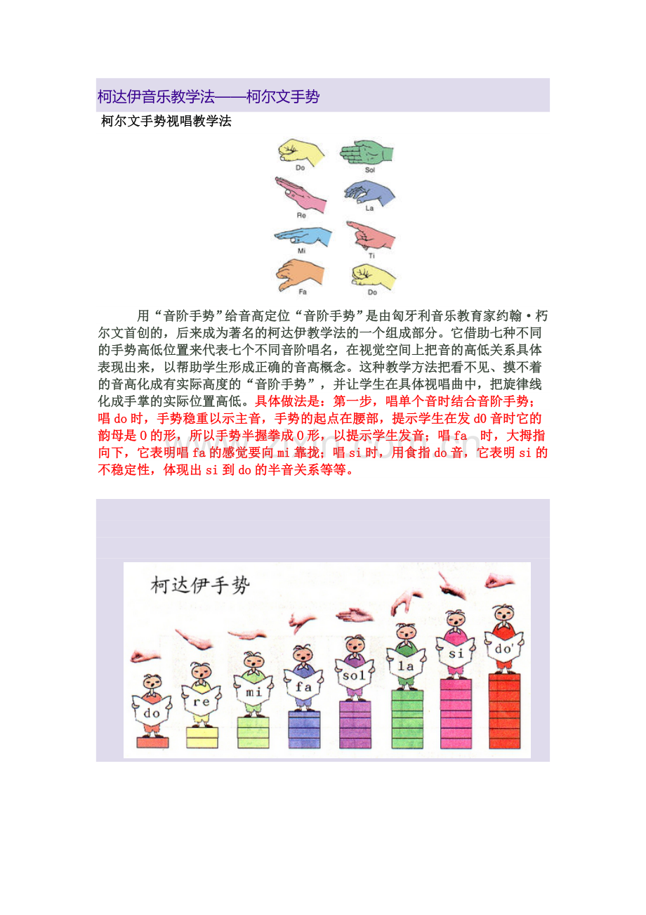 柯达伊音乐教学法——柯尔文手势.doc_第1页