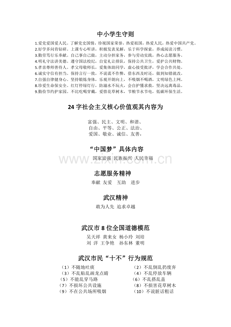 小学生要求背的东西.doc_第1页