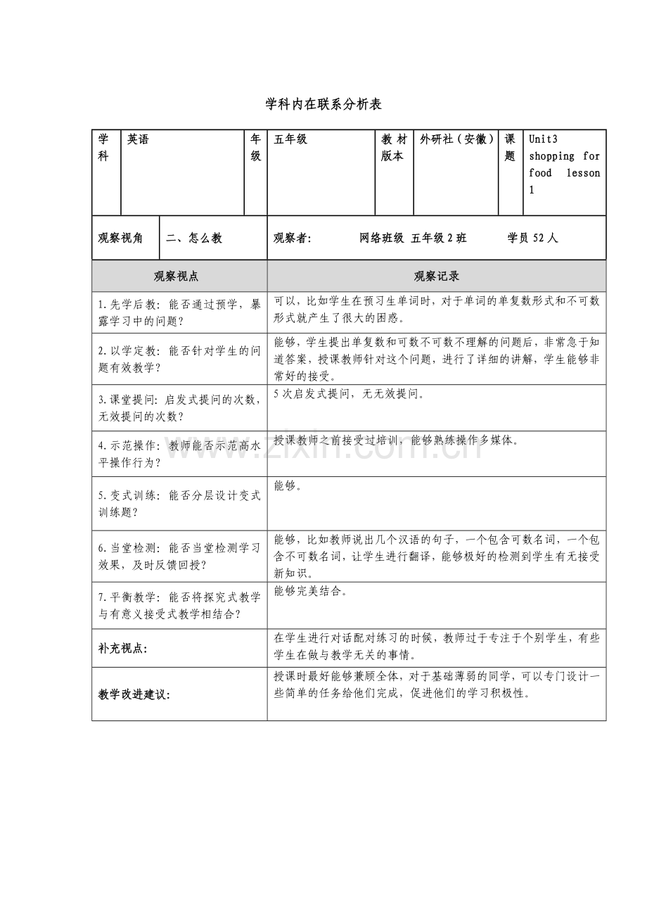 学科内在联系分析表.doc_第1页