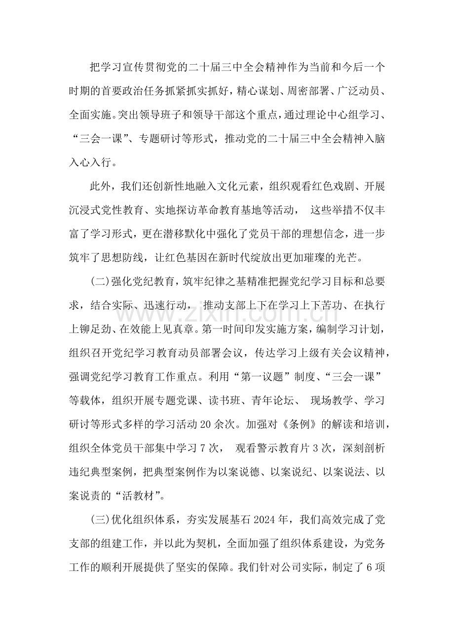 2024年党支部工作总结范文材料2份.docx_第2页