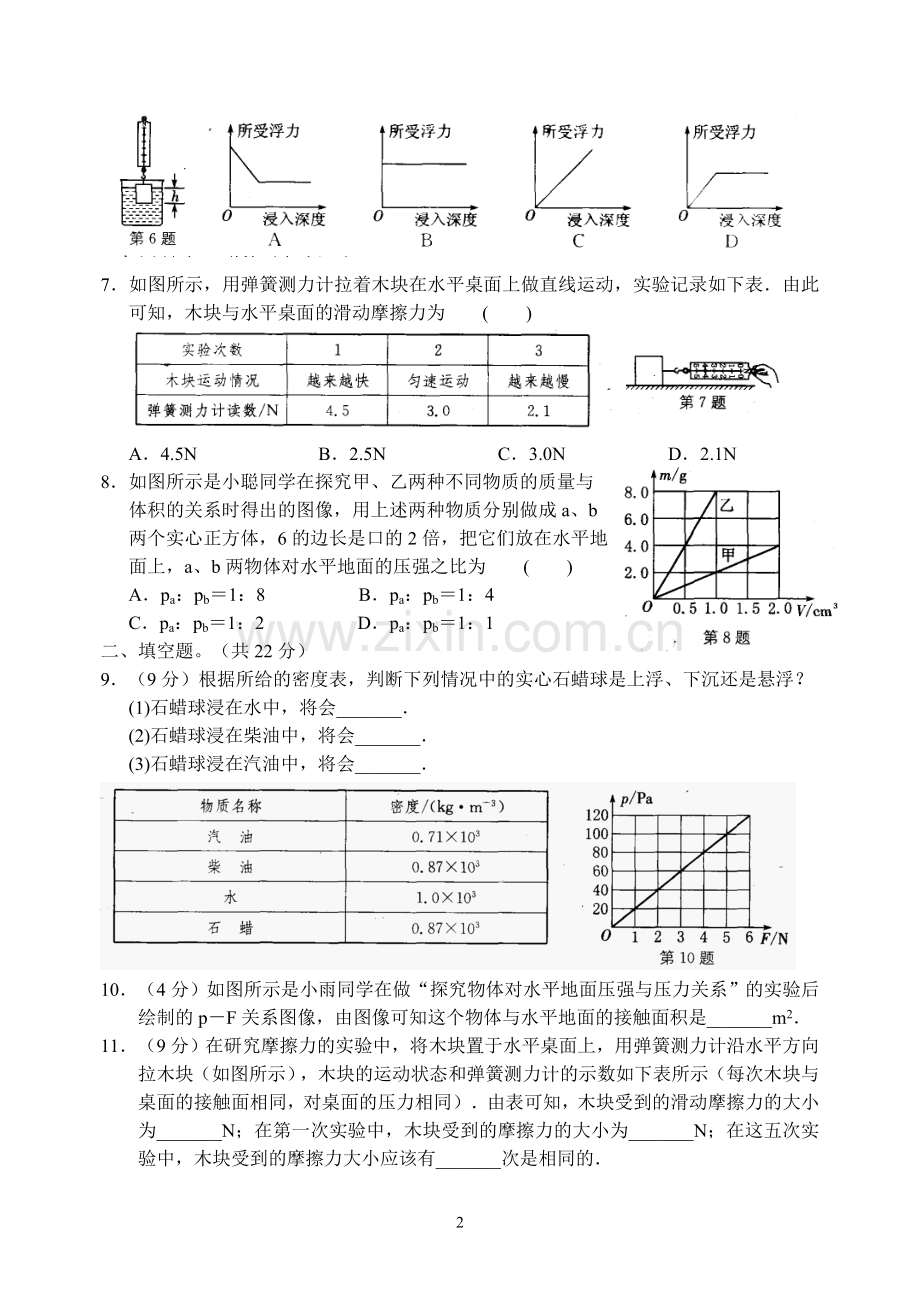 八年级物理期末专题复习zhuanti.doc_第2页