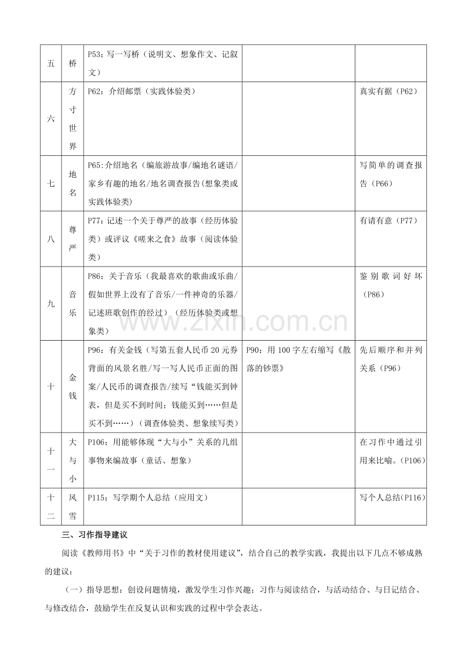 北师大版四年级(上册)语文习作教材分析及教学建议.doc_第2页